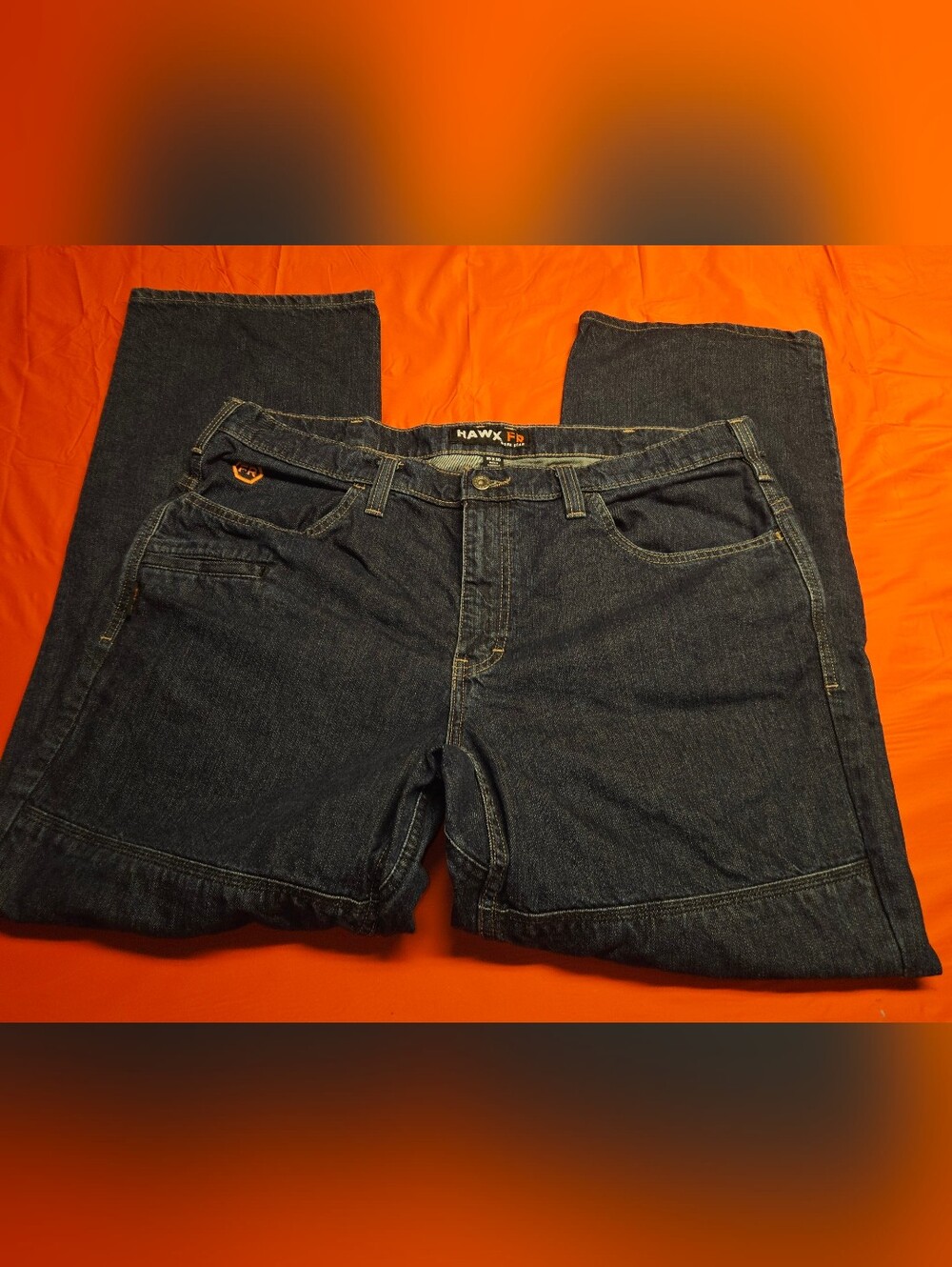 Hawx Fire Resistent Work Gear Jeans 38×30 Westex Indigo 100% Cotton Denim Lk New
